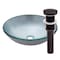 Novatto ARGENTO Glass Vessel Bathroom Sink Set, Oil Rubbed Bronze TIG-7032ORB - alternate 1